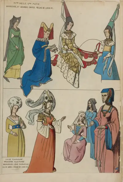 Dame Flamande. Princess Allemande. Bourgeoises sous Charles VIII. Dame Noble. Regne de Louis XII av Raphaël Jacquemin