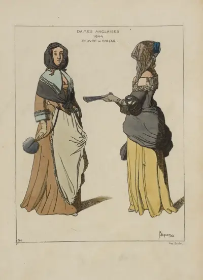 Englische Damen 1644. Ein Werk von Hollar. von Raphaël Jacquemin