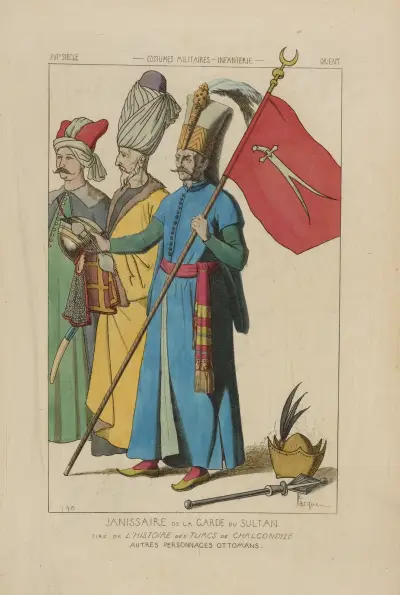 Sultánův gardový janičár z Chalcondylových dějin Turků. Další osmanské postavy, Raphaël Jacquemin