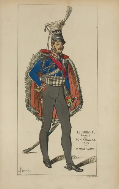 Marschall Fürst Poniatowski. 1813. Nach Aubry. von Raphaël Jacquemin