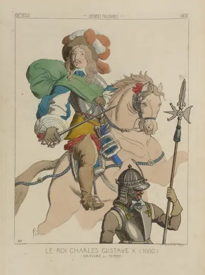 Král Karel X. Gustav (1600) (soudobá rytina), Raphaël Jacquemin
