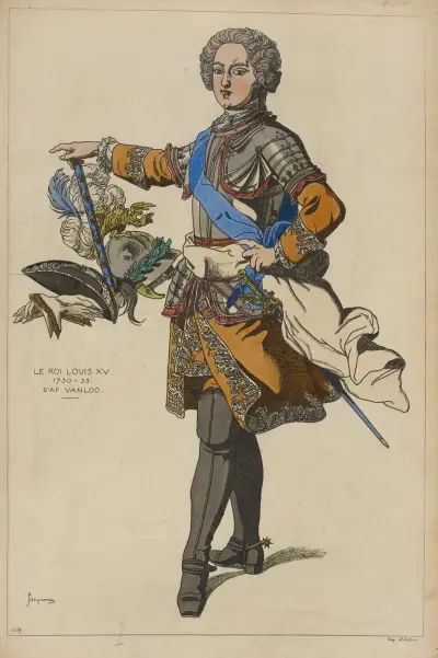 Le roi Louis XV. 1730-33. D’ap[rès] Vanloo. av Raphaël Jacquemin