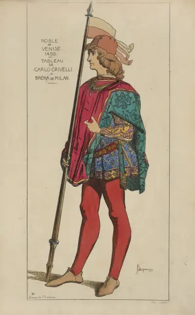 Venezianischer Adliger. 1488. Gemälde von Carlo Crivelli in der Brera in Mailand von Raphaël Jacquemin