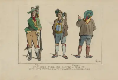 Tyrolští patrioti. Válka 1796–97. Šlechtic. Sedláci., Raphaël Jacquemin