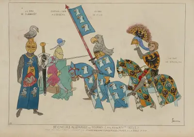 Seigneurs Allemands au Tournoi. (Milieu du XIVme siecle.), Raphaël Jacquemin