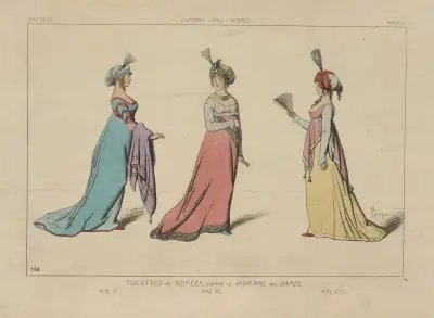 Večerní toalety podle Journal des Dames, Raphaël Jacquemin