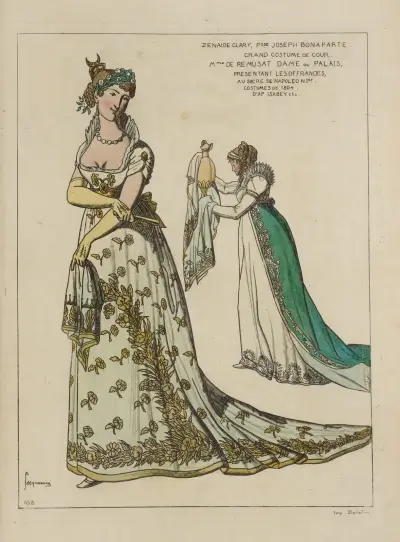 Zenaide Clary, Fürstin Joseph Bonaparte. Grand costume de cour von Raphaël Jacquemin