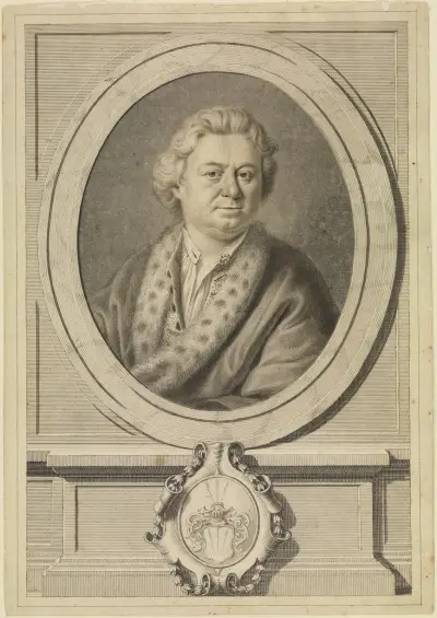 Bildnis eines älteren Herrn (Vorlage für einen Kupferstich) av Anton Raphael Mengs