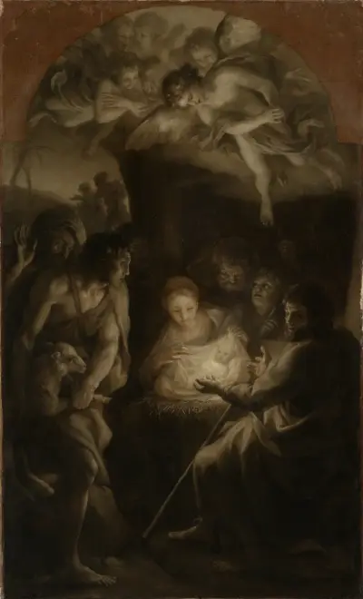 Die Anbetung der Hirten av Anton Raphael Mengs