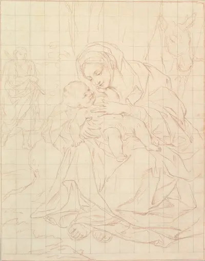 Rest on the Flight into Egypt av Anton Raphael Mengs