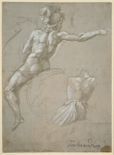 Study of a Warrior on Horseback av Raphael