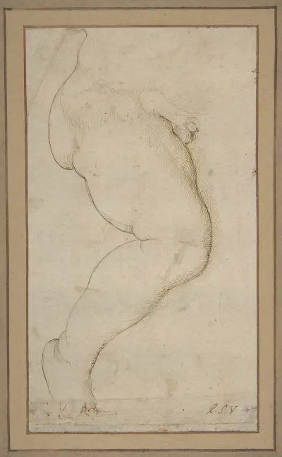 Study of the Right Leg of a Male Child av Raphael