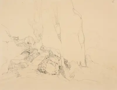 Väg längs bergssluttningen av Jacques-Raymond Brascassat