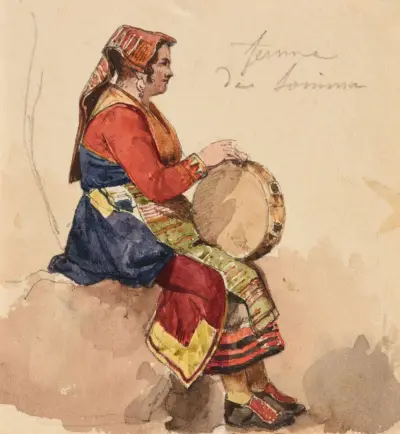 Studie av kvinna från Sonima av Jacques-Raymond Brascassat