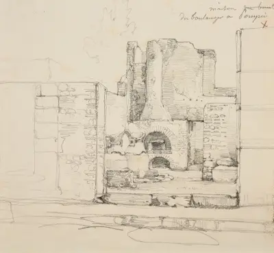 Bageriet i Pompeji av Jacques-Raymond Brascassat
