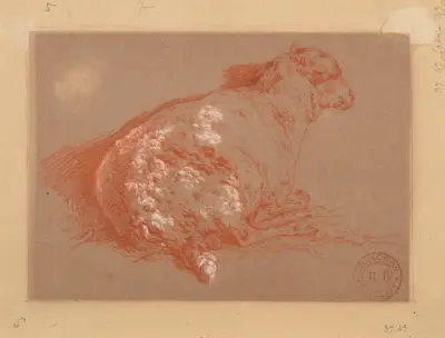 Liegendes Schaf von Jacques-Raymond Brascassat