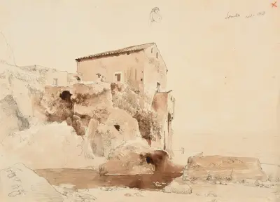 Sorrento; hus av Jacques-Raymond Brascassat