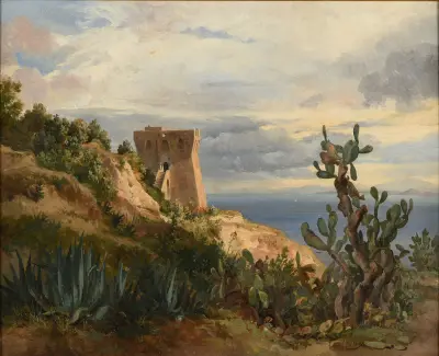 Strandpromenad av Jacques-Raymond Brascassat