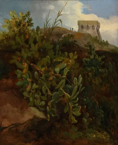 Tour et cactus av Jacques-Raymond Brascassat