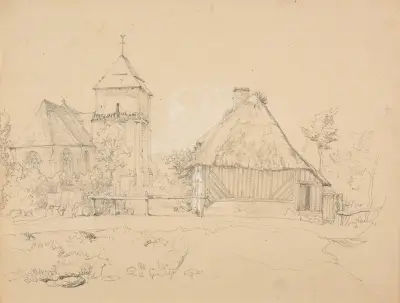 Vy över Touques av Jacques-Raymond Brascassat