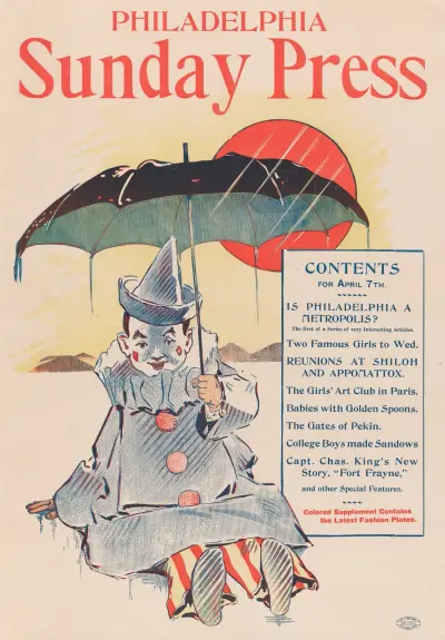 Advertisement for Philadelphia Sunday Press; April 7, 1896 av George Reiter Brill