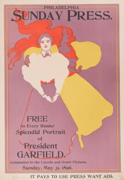 Free to every reader, splendid portrait of President Garfield av George Reiter Brill