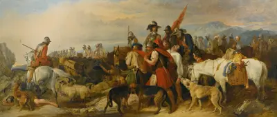 The Death Of Sir William Lambton av Richard Ansdell