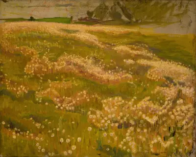 Skiss till Riddaren och jungfrun (Maskrosäng), 1897 – nr 1 av Richard Bergh
