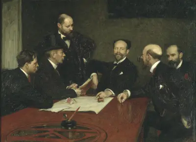 Der Vorstand des Künstlerverbands von Richard Bergh