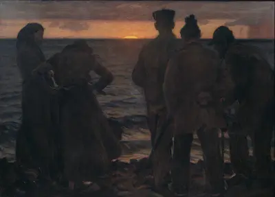 Die Alten am Strand von Richard Bergh