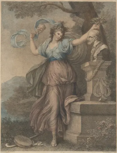 Mrs. Abington as Thalia av Richard Cosway