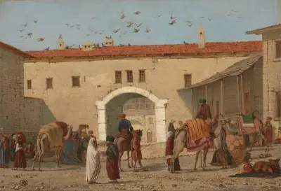 Caravanserai at Mylasa in Asia Minor av Richard Dadd