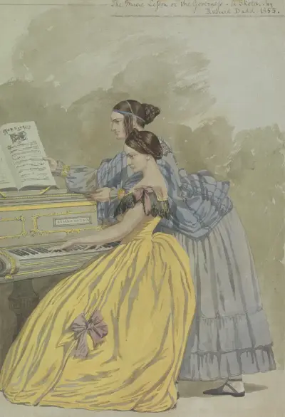 The Music Lesson or the Governess; a Sketch av Richard Dadd