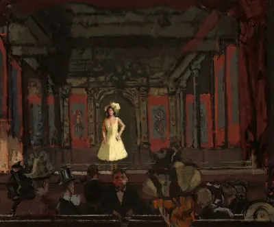 Gatti’s Hungerford Palace of Varieties. Second Turn of Katie Lawrence av Walter Richard Sickert