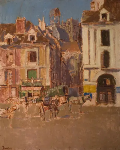 La Rue Notre Dame And The Quai Duquesne av Walter Richard Sickert