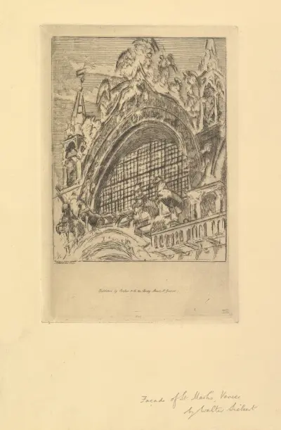Venedig, Markuskyrkans hästar (fjärde versionen) av Walter Richard Sickert