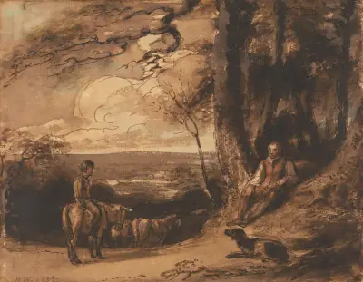 Conversation on a Country Road av Richard Westall
