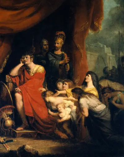 Volumnia pleading with Coriolanus av Richard Westall