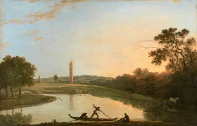 Kew Gardens- The Pagoda and Bridge av Richard Wilson