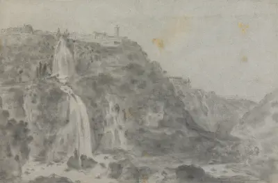 Die Wasserfälle von Tivoli von Richard Wilson