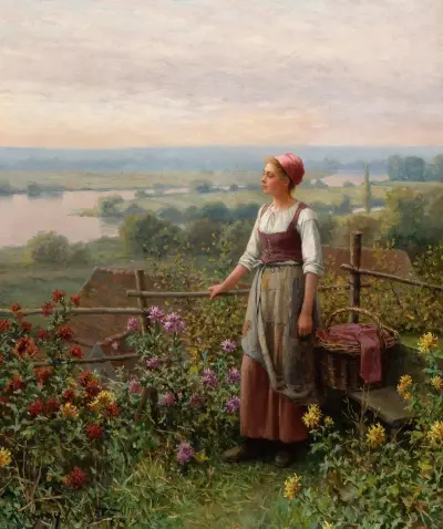 Evening at Chantemesle av Daniel Ridgway Knight