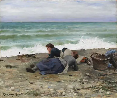 High Tide, Étretat av Daniel Ridgway Knight