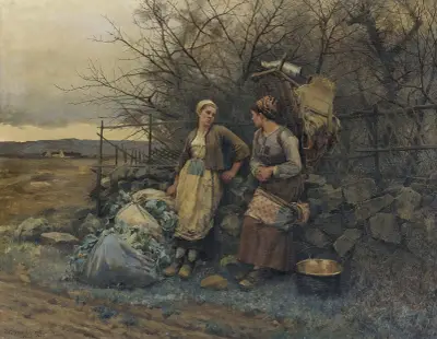 Maidens Waiting av Daniel Ridgway Knight