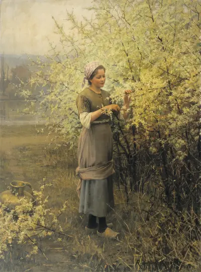 Springtime av Daniel Ridgway Knight