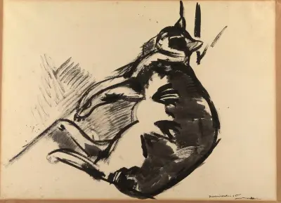 Cat Lying av Rik Wouters