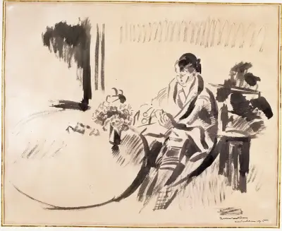Nel Duerinckx Seated at a Table or The Toilet of the Hands av Rik Wouters