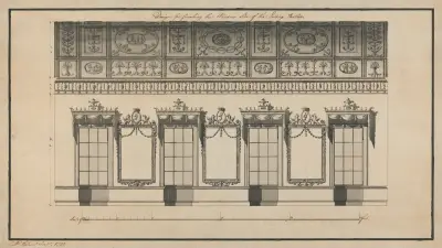 Headfort House, Irland: Elewacja wnętrza jadalni, Robert Adam