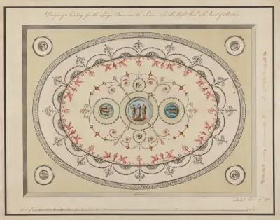 Headfort House, Ireland: Lady’s Room Ceiling av Robert Adam