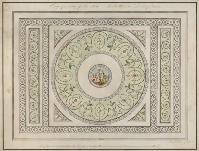 Headfort House, Ireland: Saloon Ceiling av Robert Adam