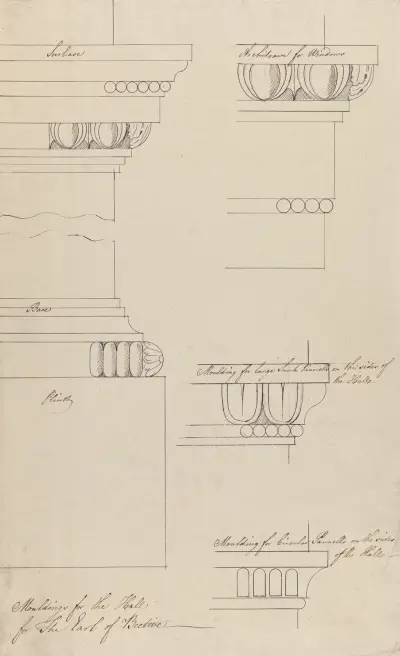 Headfort House: Lister i hallen av Robert Adam
